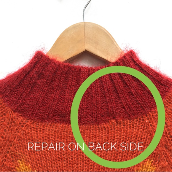 Vintage Fuzzy Rainbow Oversized Pull Over Sweater - Picture 6 of 8